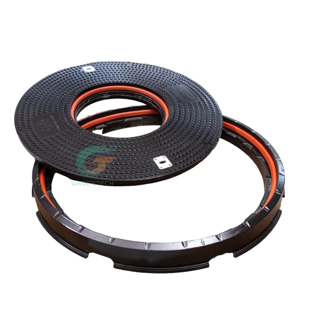 Clear Opening 900mm Round SMC Manhole Cover and Frame With Central Hatch - Image 4