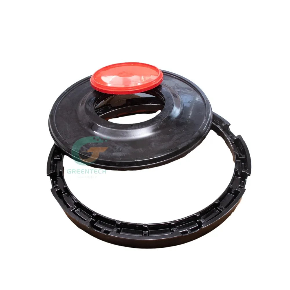 Clear Opening 900mm Round SMC Manhole Cover and Frame With Central Hatch (6)