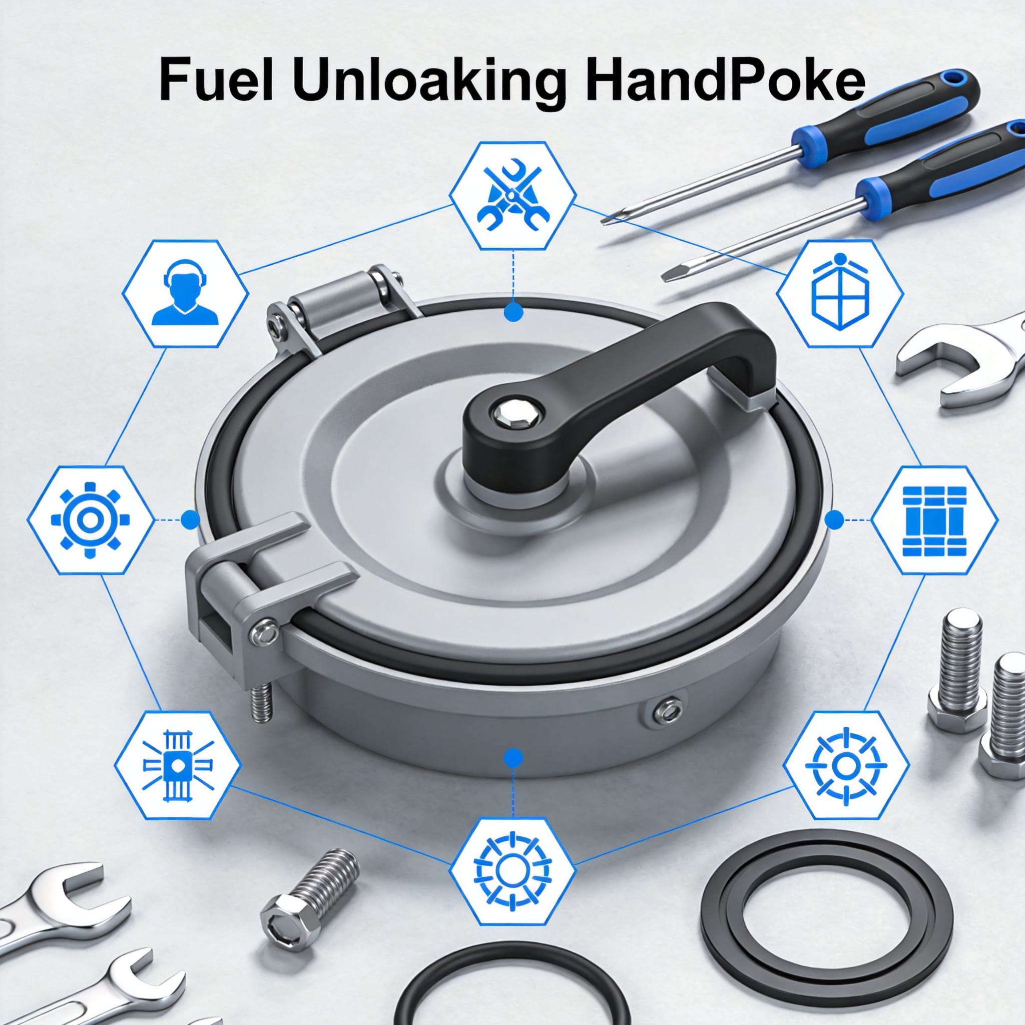 Fuel unloading handhole inspection at a petroleum terminal