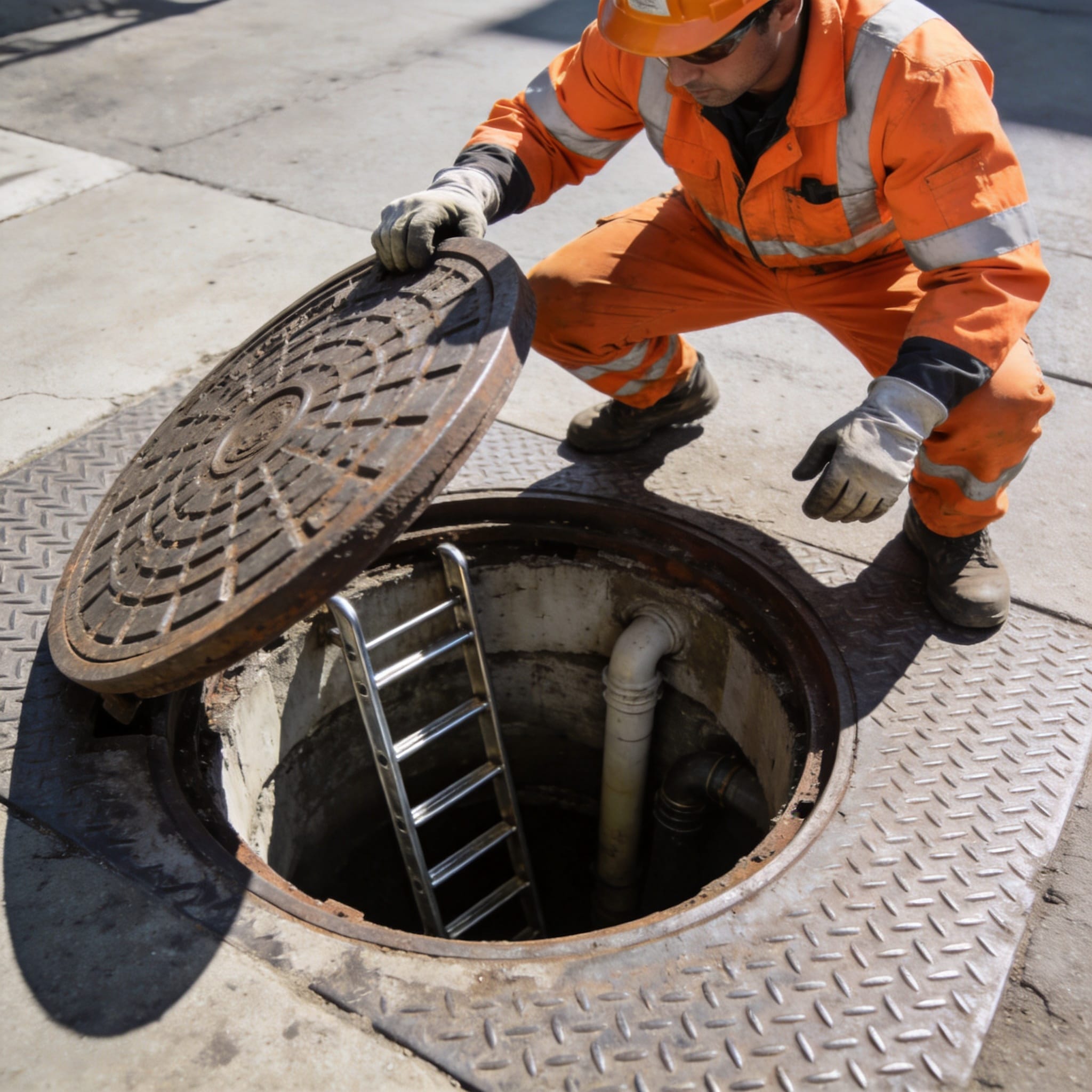 Manhole hook and pickaxe tools