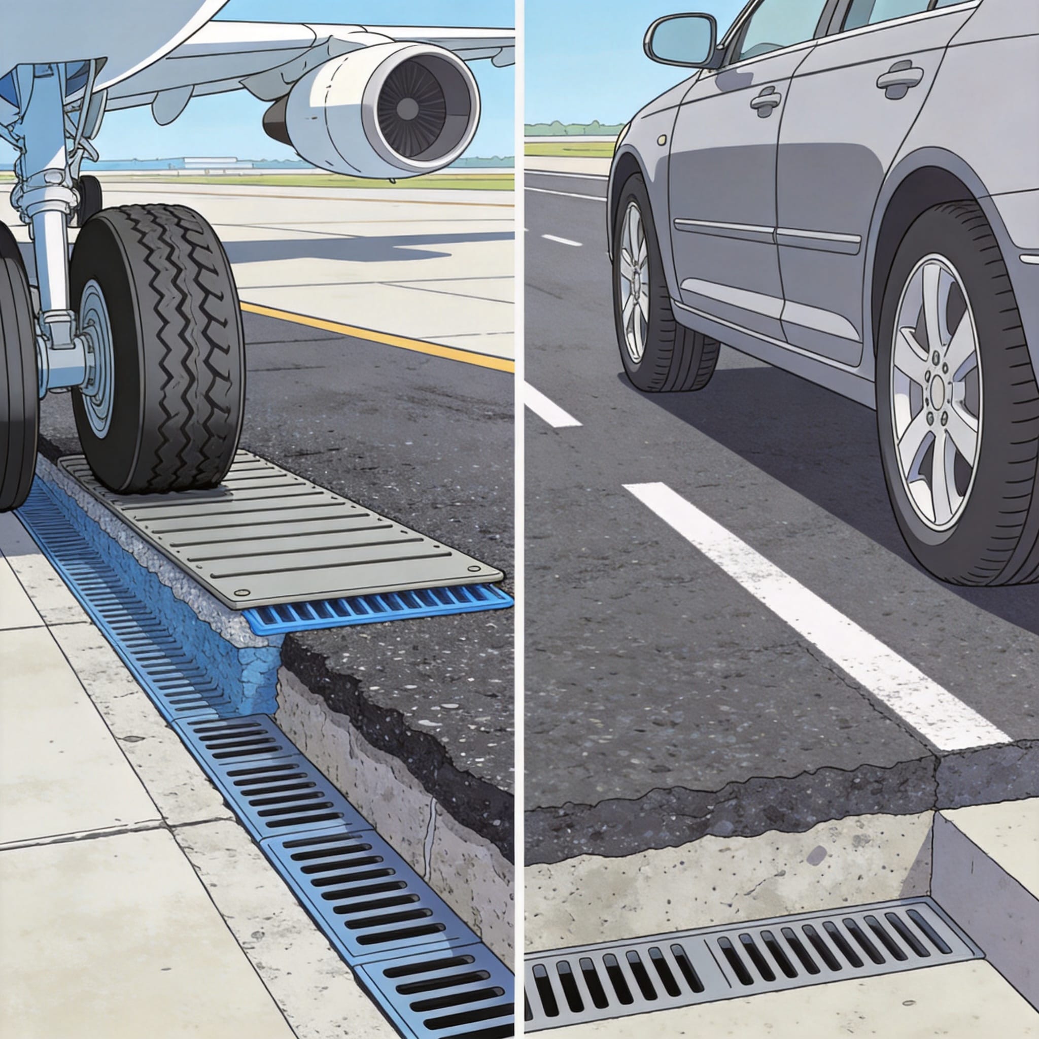 Engineering drawing of airport drainage load classifications