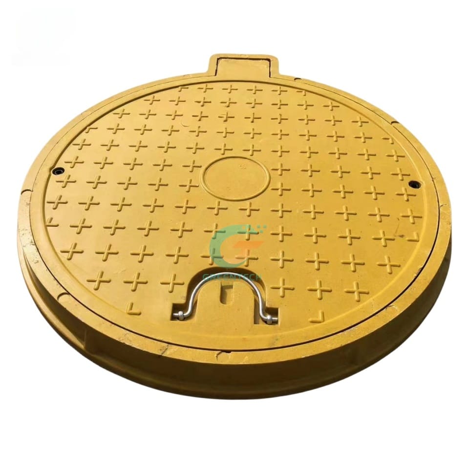 FRP Round Manhole Cover | Fiberglass Composite Manhole Lid - Image 3