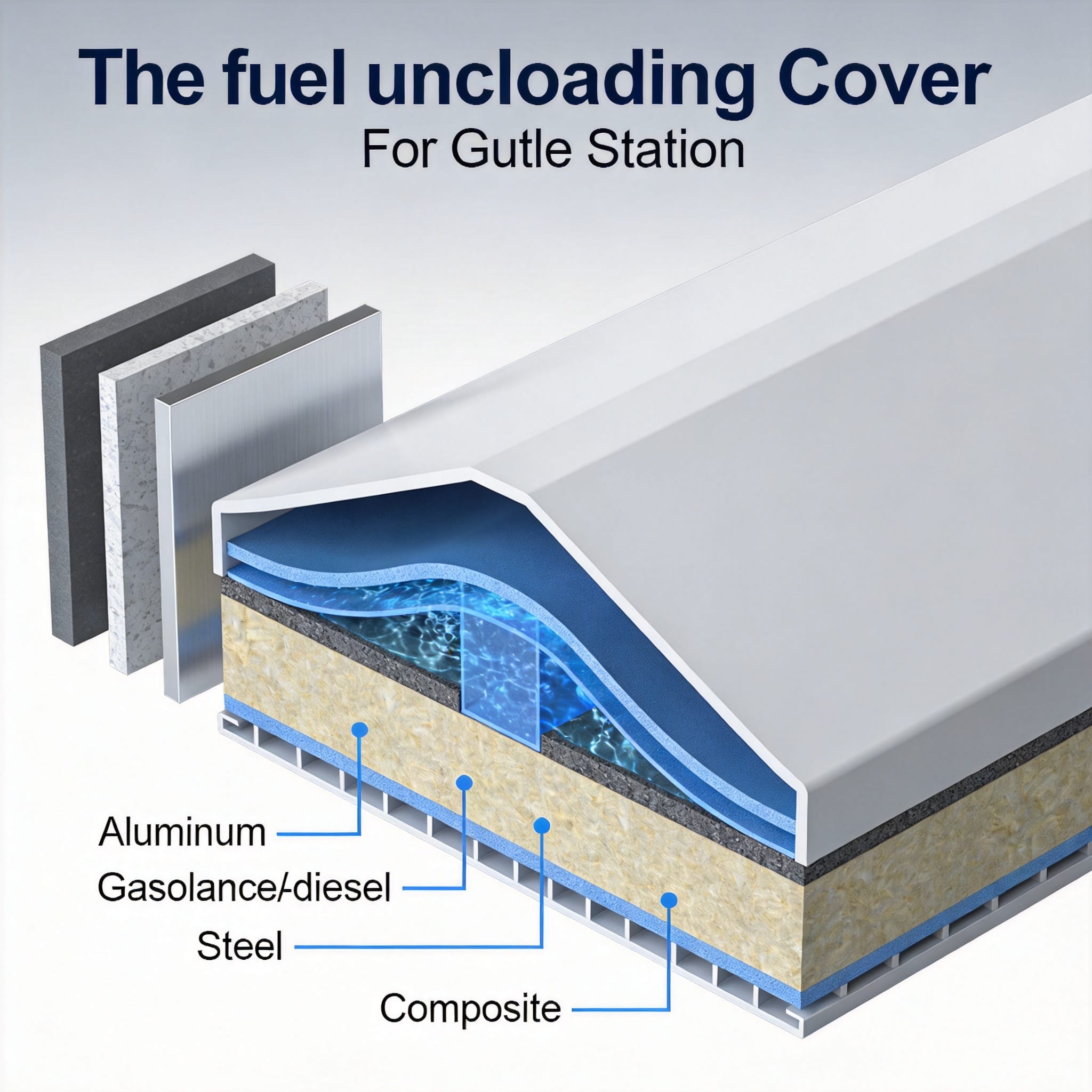 Chemical resistance test of composite material in gasoline