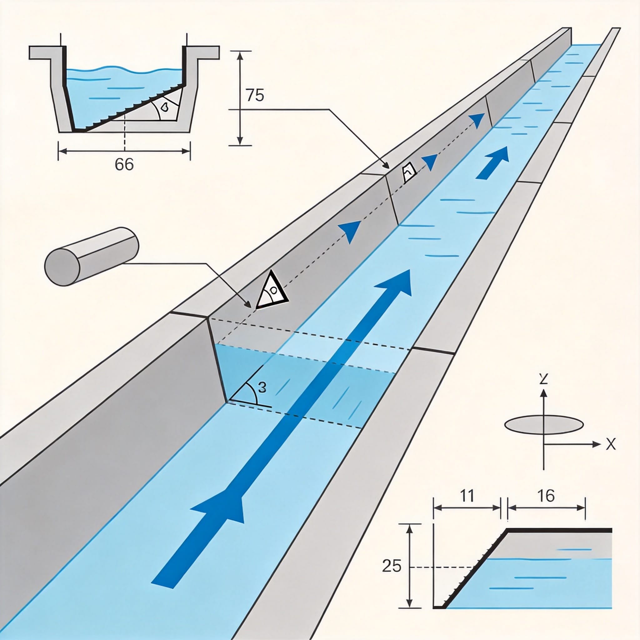 Rainfall intensity chart used for hydraulic design of linear drainage systems